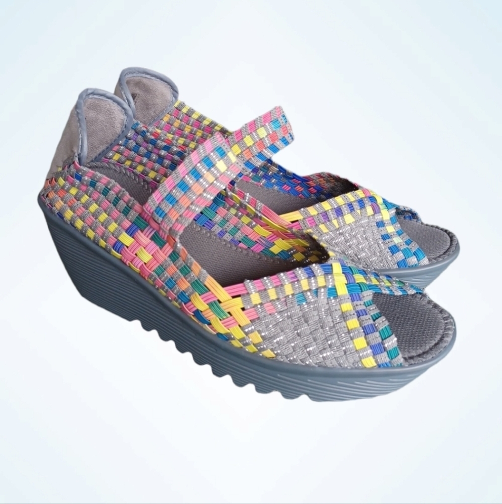 Nwt Bernie Mev Multicolor Wedges Shoes Sz 10